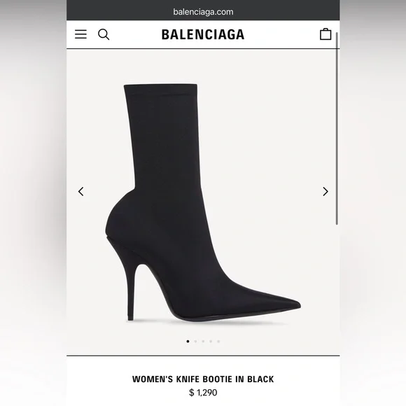 Balenciaga Knife Boots Black New - Picture 7 of 7
